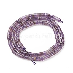 天然石アメジストビーズ連売り  ヒシビーズ  フラットラウンド/ディスク  4~4.5x2.5mm  穴：0.7mm  約167個/連  15.43インチ（39.2cm）&nbsp;G-H230-03