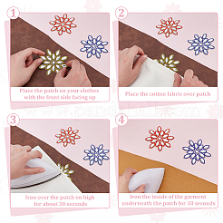 6Pcs 6 Colors Snowflake Glitter Hotfix Glass Rhinestone&nbsp;DIY-FG0007-62
