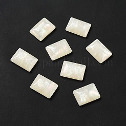 樹脂カボション  パールカラーの  模造キャットアイ  長方形  貝殻色  18x13x4.5mm&nbsp;CRES-D003-04A