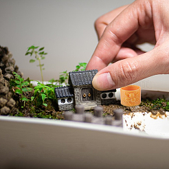 14個 7スタイル 樹脂製植木鉢 ミニチュア装飾品  ガーデンドールハウスアクセサリー  ダークオレンジ  21.5x25.5x14mm  2個/スタイル&nbsp;AJEW-FH0007-26