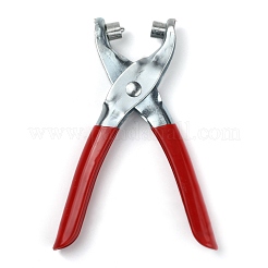 45# 炭素鋼穴パンチプライヤーセット  ペンチと鉄製グロメットアイレット  革のパンチに適し  レッド  335x110x25mm  1 セットにはプライヤー 2 個とグロメットアイレット 20 個が含まれます&nbsp;TOOL-R085-01