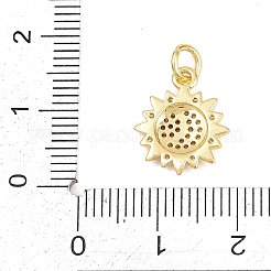 Brass Micro Pave Cubic Zirconia Pendants&nbsp;KK-D258-08G-01