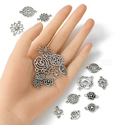 20Pcs 10 Styles Tibetan Style Alloy Connector Charms&nbsp;TIBE-YW0001-68