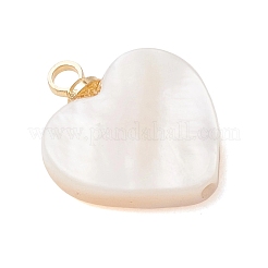 3Pcs 3 Sizes Natural Freshwater Shell Heart Charms&nbsp;PALLOY-JF05096
