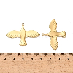 304ステンレスペンダント  鳥  イオンプレーティング（ip）  18KGP本金メッキ  27x38x2mm  穴：2mm&nbsp;STAS-C152-08G