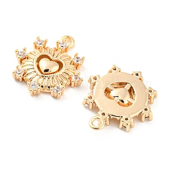 Brass Micro Pave Cubic Zirconia Charms&nbsp;KK-E090-32G