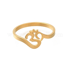 女性用304ステンレスリング  18KGP本金メッキ  10mm  内径：18mm&nbsp;RJEW-S238-09G