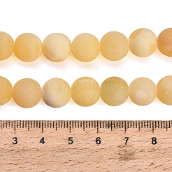 天然の黄色の方解石ビーズ連売り  スムーズなラウンド  艶消し  グレードAB  きいろ  10~10.5mm  穴：1.5mm  約38個/連  14.76~14.96''（37.5~38センチメートル）&nbsp;GG-CBAA3AB-03-10mm