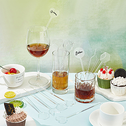 24Pcs 4 Style Transparent Acrylic Stirring Rods&nbsp;AJEW-FG0003-16