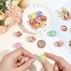 13Pcs 13 Colors Fruit Round Resin Beads&nbsp;RESI-PA0001-53