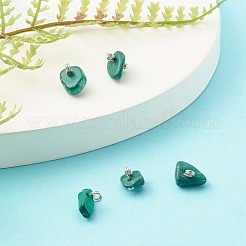 混合天然石ペンダント  プラチナ合金ループ付き  ナゲット  6~10.5x5~11.5x5~7mm  穴：2mm&nbsp;PALLOY-JF00736