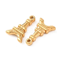 304ステンレスペンダント  エッフェル塔の魅力  ゴールドカラー  17x11x3mm  穴：1.2mm&nbsp;STAS-K303-07A-G