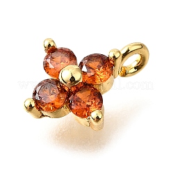 Brass Micro Pave Cubic Zirconia Pendants&nbsp;X-KK-D356-07C-G
