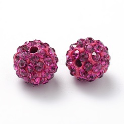 Polymer Clay Rhinestone Beads&nbsp;RB-C1438-10mm-A24