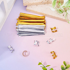 2 Bags 2 Colors Metallic Wire Twist Ties&nbsp;DIY-TADJ0001-04