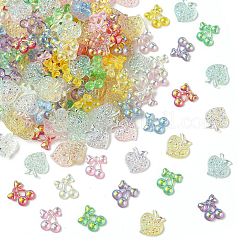 13 スタイル樹脂カボション  ネイルアートの装飾の付属品  桃色/チェリー色  ミックスカラー  8~9x7~8.5x2mm  200個/セット&nbsp;CRES-CJ0001-73