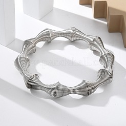 304 Stainless Steel Stretch Bangles for Women&nbsp;LS-BJEW-P315-02C-P