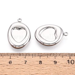 304 Stainless Steel Pendant Cabochon Settings&nbsp;STAS-T075-24P