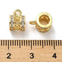Brass Micro Pave Cubic Zirconia Tube Bails&nbsp;ZIRC-P112-02G