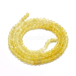 ナチュラルイエローオパールグラデーションビーズ連売り  グラデーションスタイル  ラウンド  多面カット  3mm  穴：0.5mm  約153個/連  15.35インチ（39cm）&nbsp;G-D0013-12