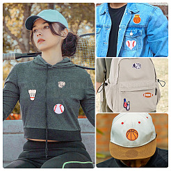 27Pcs 27 Styles Sport Theme Computerized Embroidery Cloth Patches&nbsp;PATC-TA0001-11