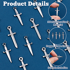 20Pcs 2 Styles 304 Stainless Steel Pendants&nbsp;FIND-HS0002-02