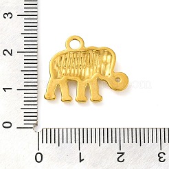 イオンプレーティング（IP）304ステンレスペンダント  象のチャーム  18KGP本金メッキ  17x20x3mm  穴：2.5mm&nbsp;STAS-M070-27G