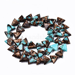 Assembled Natural Bronzite and Synthetic Turquoise Beads Strands&nbsp;G-S366-062