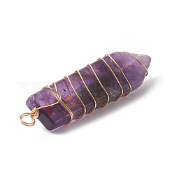 Natural & Synthetic Mixed Gemstones Copper Wire Wrapped Big Pendants&nbsp;PALLOY-JF01977