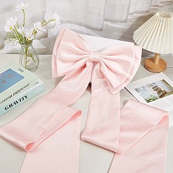衣服のウェディングドレスのアクセサリー用の取り外し可能なポリエステル製の蝶結び  ミスティローズ  1470x380x41mm&nbsp;AJEW-WH20020-205D