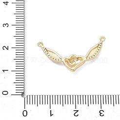 Brass Micro Pave Clear Cubic Zirconia Connector Charms&nbsp;CU-CBAFF5B-26G