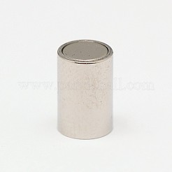 変色しにくい304ステンレススチール製のマグネット留め具と接着端  ステンレス鋼色  18x10mm  穴：5mm&nbsp;STAS-G041-06