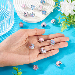 16Pcs 4 Styles Opaque Acrylic Beads&nbsp;OACR-TA0004-25