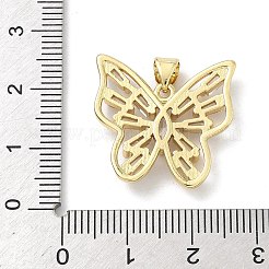 Brass Micro Pave Cubic Zirconia Pendants&nbsp;KK-H537-14G