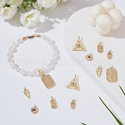 12Pcs 6 Styles Brass Pendants&nbsp;KK-ME0001-23