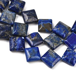 天然石ラピスラズリビーズ連売り  菱形  16~17x16.5~17.5x6~8mm  穴：1~1.2mm  約24個/連  14.88''~15.51''（37.8~39.4センチメートル）&nbsp;G-Z147-D01-01