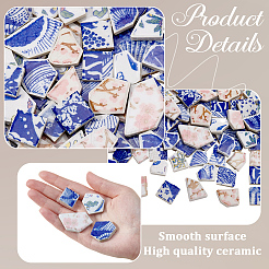 500G 4 Styles Handmade Porcelain Cabochons&nbsp;PORC-SP0001-22