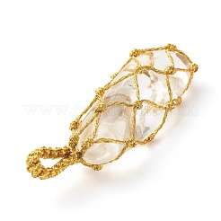 混合天然石ペンダント  金のメタリック線で  ナゲット  32~50.5x15~22x11~17mm  穴：3~5x6mm&nbsp;PALLOY-JF00845