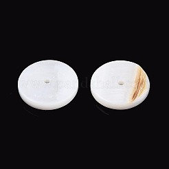 天然淡水シェルビーズ連売り  ディスク  ヒシビーズ  貝殻色  11~13x0.5~2.5mm  穴：1mm  約186~194個/連  15.35~15.55インチ（39~39.5cm）&nbsp;SHEL-N037-03B-01