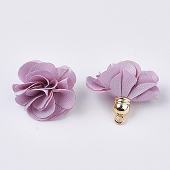 布地ペンダントパーツ  アクリルパーツ  花  プラム  25~30x28~35mm  穴：2mm&nbsp;FIND-P026-D19-1