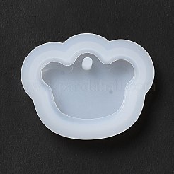 DIYペンダントシリコンモールド  樹脂型  UVレジン用  エポキシ樹脂ジュエリー作り  クラウン  42.5x53.5x8.5mm  穴：4mm&nbsp;SIMO-H009-08J