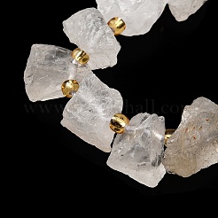 生の粗い天然水晶ビーズ連売り  水晶  ナゲット  11.5~14.5x9~16x7~15.5mm  穴：1.2~1.4mm  約16~17個/連  7.87''~8.27''（20~21センチメートル）&nbsp;G-Z087-A12