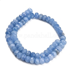 Faceted Dyed Natural White Jade Beads Strands&nbsp;GG-CBAE966-01A-T