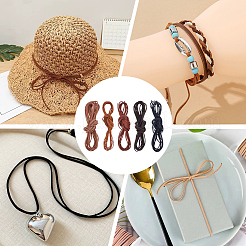 5Pcs 5 Colors Flat Faux Suede Cord&nbsp;LW-CY0001-01