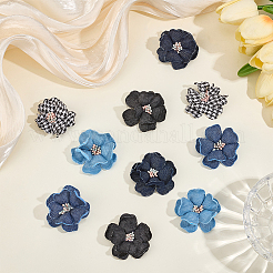 布の花20色5個  DIY 裁縫装飾品  ミックスカラー  47x21mm  4個/カラー&nbsp;DIY-CY0003-18