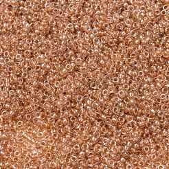 MIYUKIラウンドロカイユビーズ  日本製シードビーズ  （染められたトパーズの中のrr1129)  15/0  1.5mm  穴：0.7mm  約5555PCS /ボトル  10 G /ボトル&nbsp;SEED-JP0010-RR1129