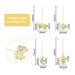 4Pcs 4 Style Loose Tea Infuser with Chain & Hook&nbsp;AJEW-DC0001-10