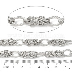 304ステンレススチールリンクチェーン  溶接されていない  スプールで  ステンレス鋼色  21x7x7mm  約5m /ロール&nbsp;CHS-Z004-07P