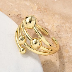 Brass Cuff Rings&nbsp;RJEW-C120-20G