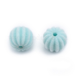 オペーク樹脂ビーズ  フロッキーパンプキン  ミックスカラー  11x10mm  穴：1.6mm&nbsp;RESI-G047-10